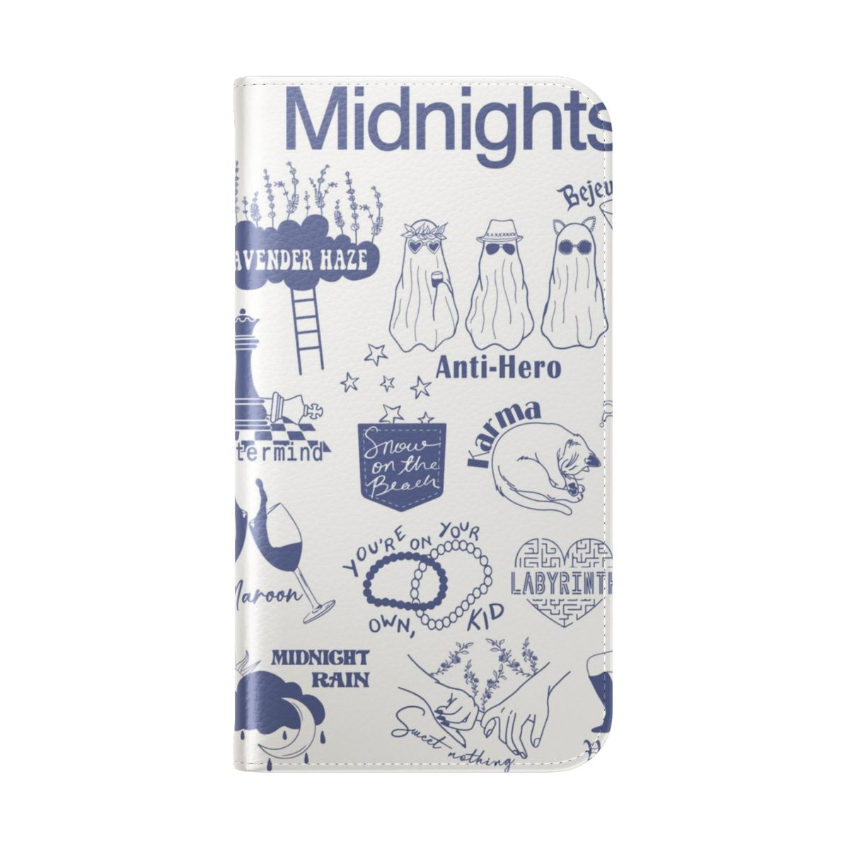 Midnights album-inspired phone case with flip cover design - Folded Back