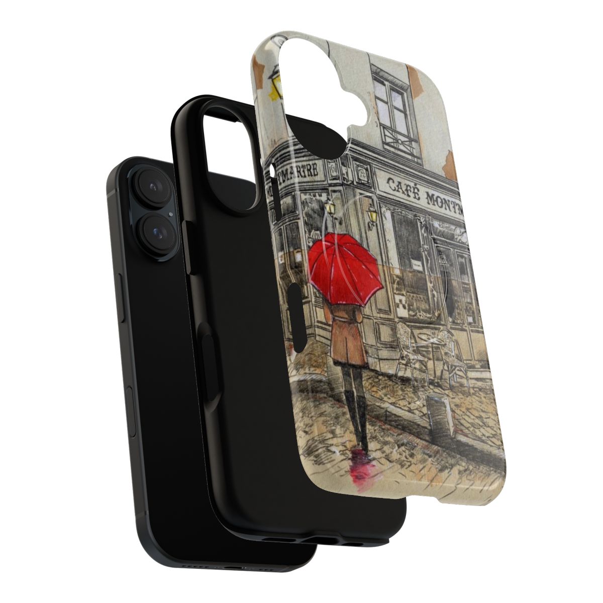 Artistic Cafe Montmartre Magnetic Tough Phone Case - Layers