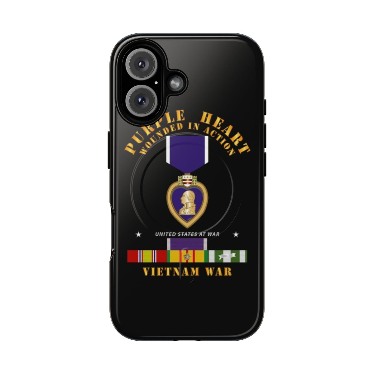 Purple Heart Magnetic Tough Phone Case featuring Vietnam Veteran Insignia