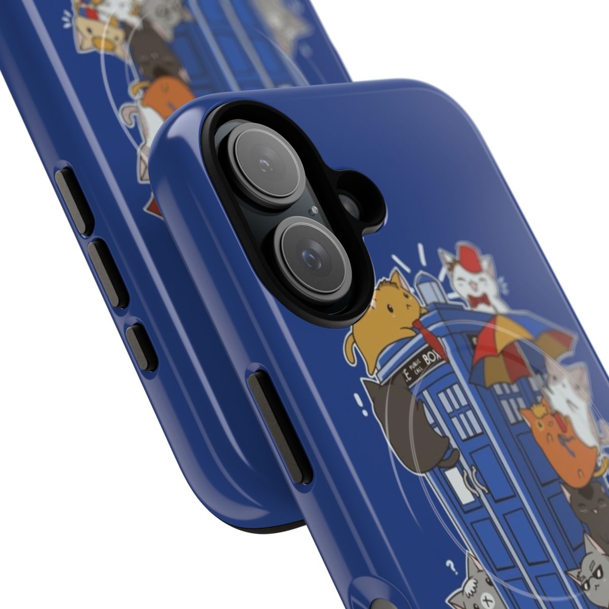 Kitten-themed magnetic tough phone case design - Detail