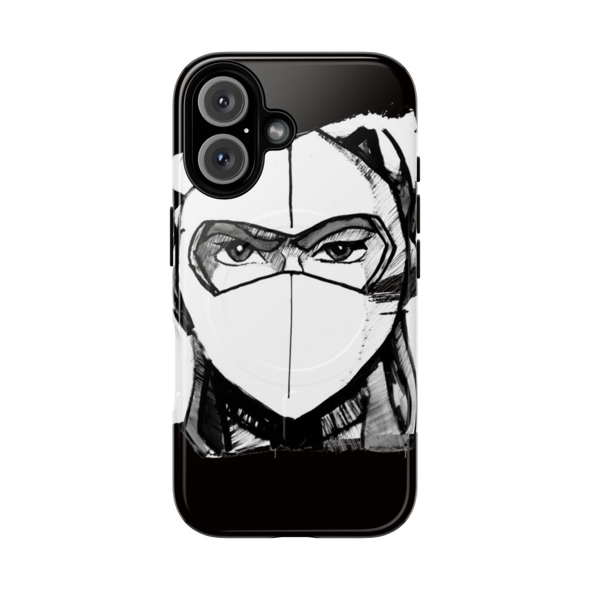 Anime-inspired magnetic tough phone case with Actarus, Goldorak, and Sumie designs