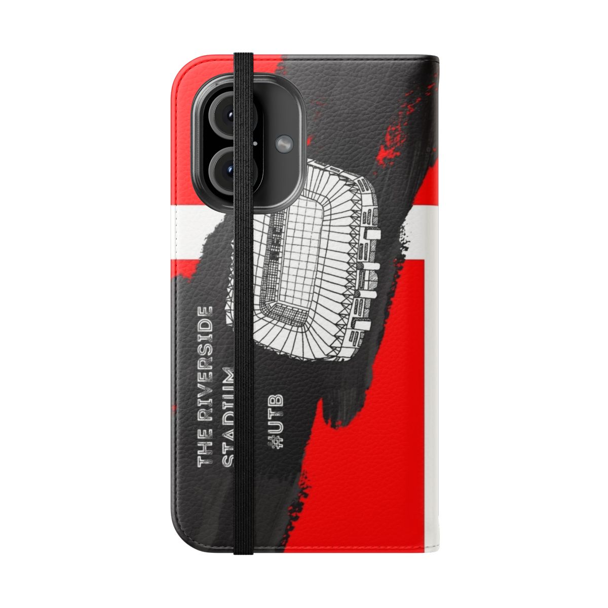 Middlesbrough FC themed flip cover phone case - Folded Front