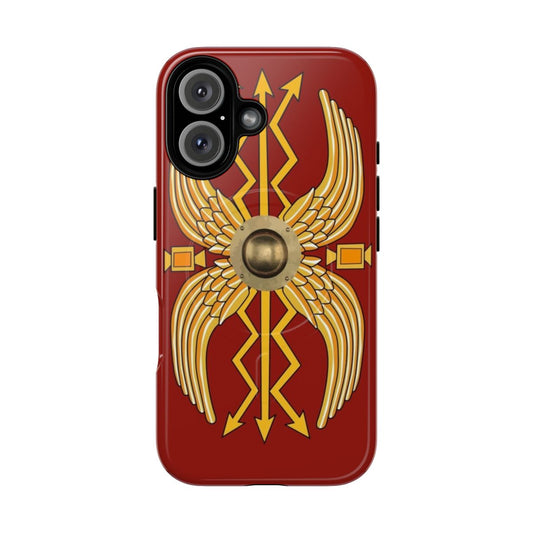 Classic Roman shield scutum-inspired magnetic tough phone case