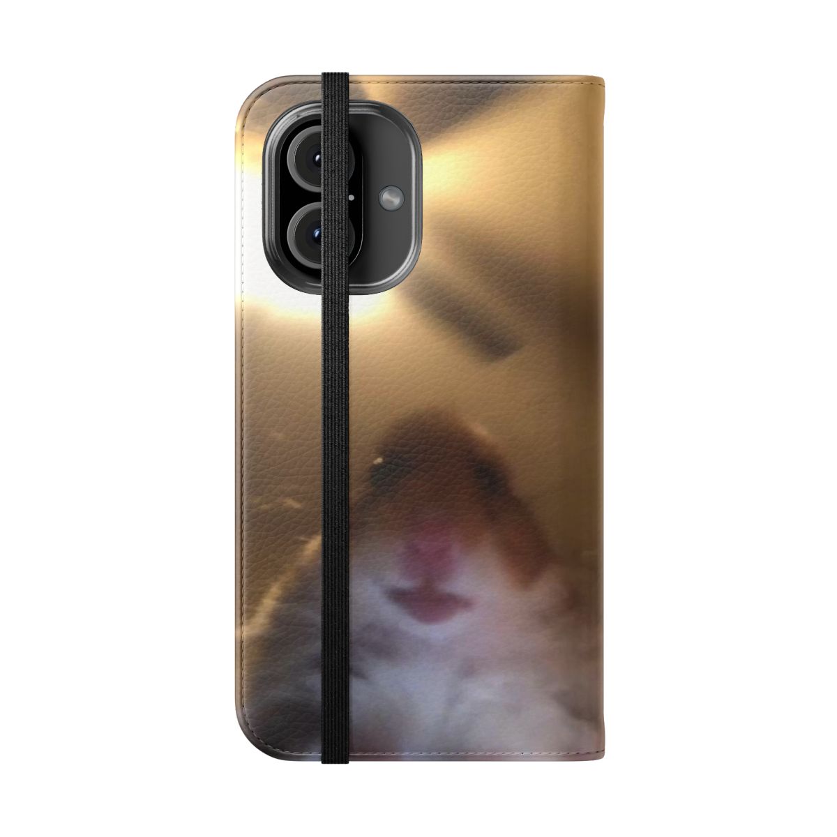 Staring hamster meme printed on a high-quality phone case - Folded Front