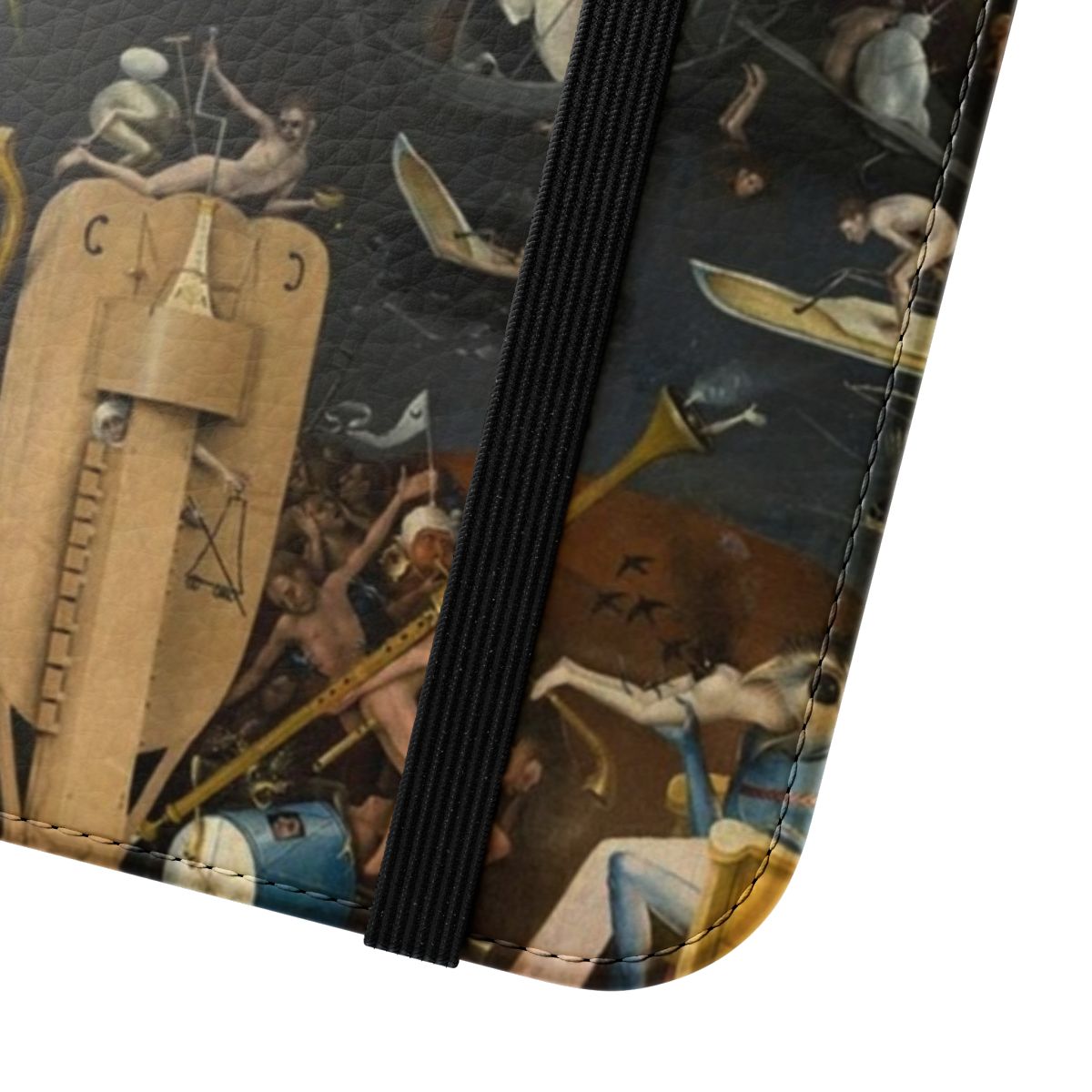 Surreal phone case featuring Hieronymus Bosch's "Garden of Earthly Delights" artwork - Close Up