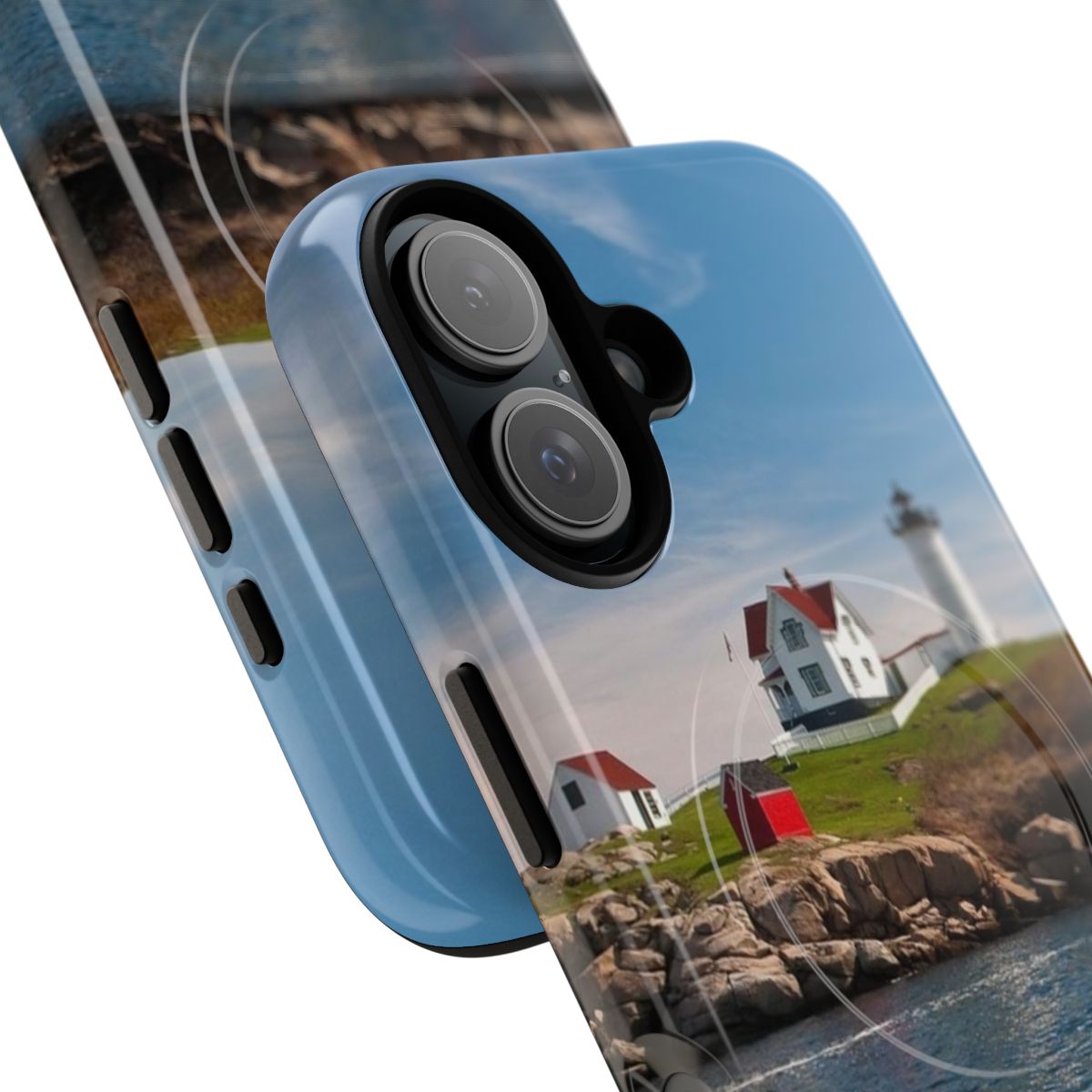 Nubble Light coastal scenery magnetic tough phone case - Detail