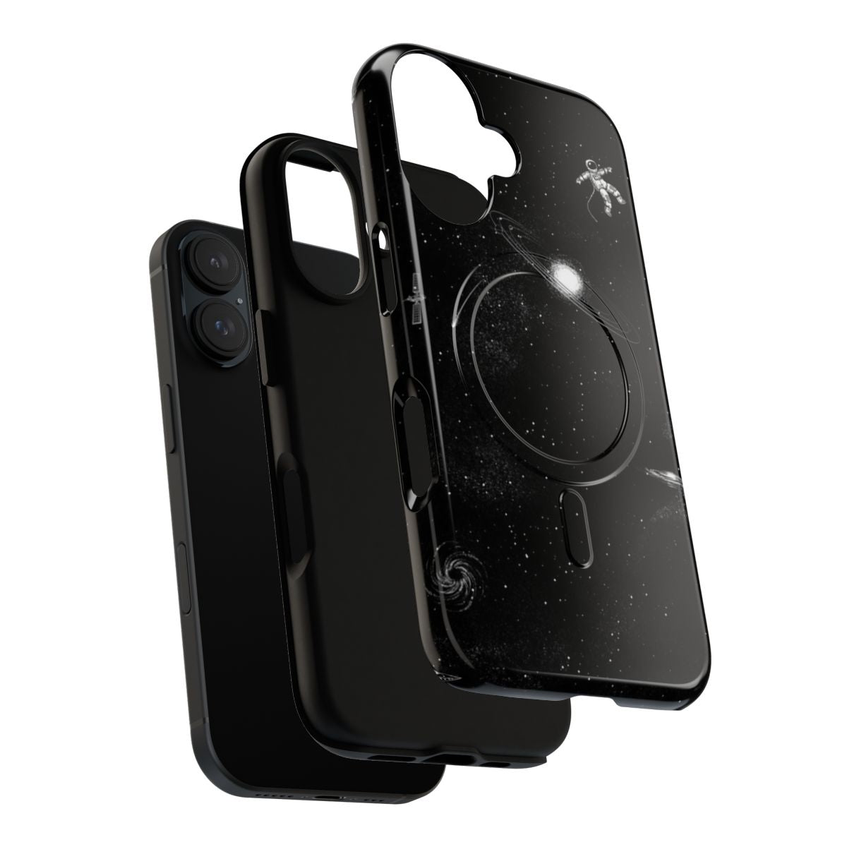 Magnetic phone case with a space-inspired design - Layers