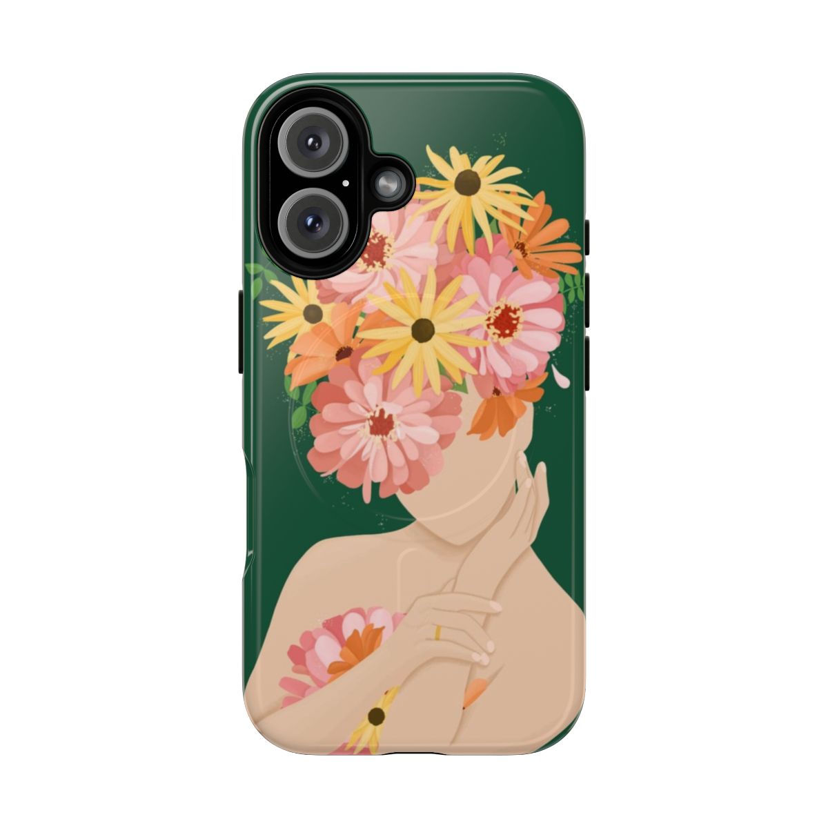 Stylish and protective phone case featuring a beautiful floral design.