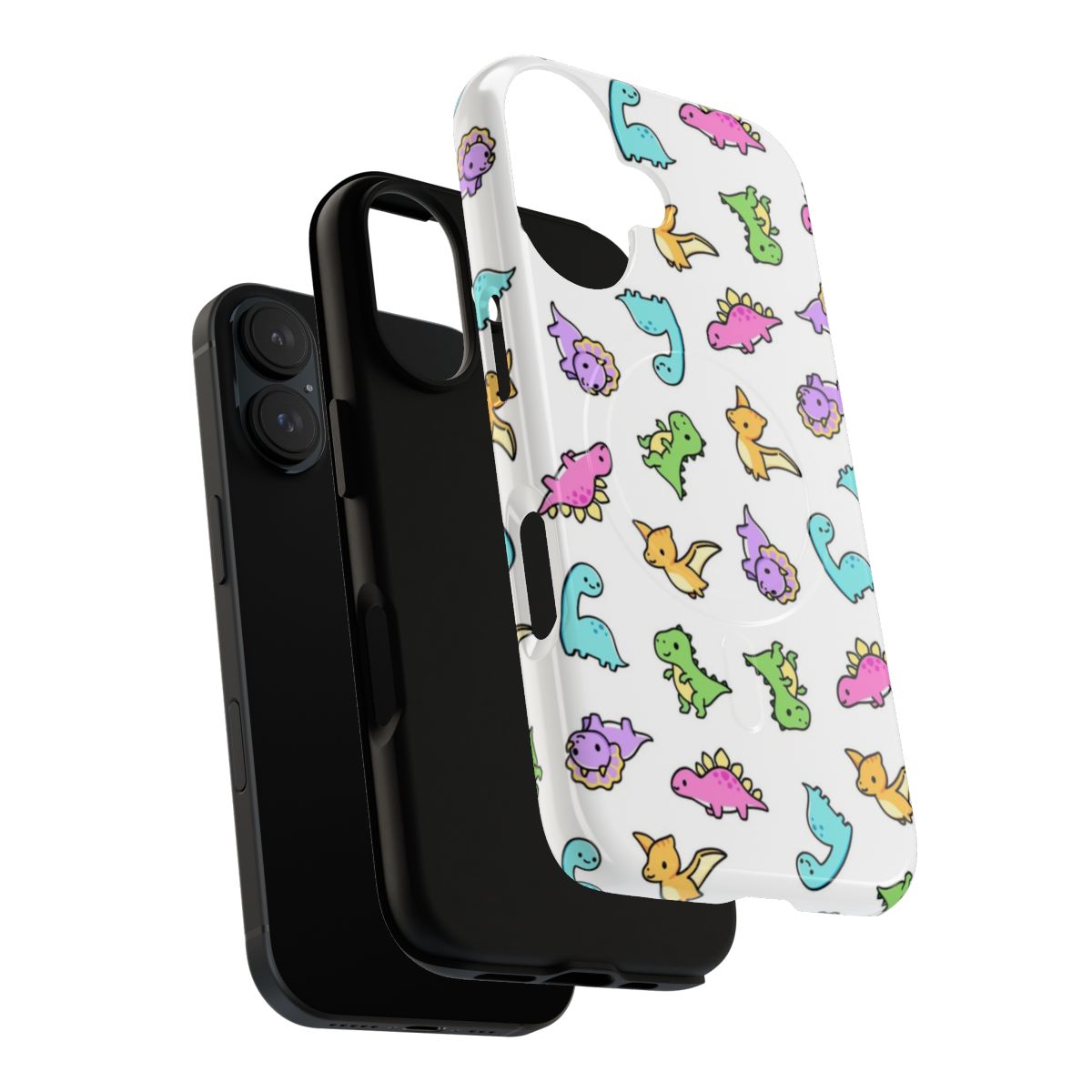 Cute dinosaur-themed magnetic protective phone cases - Layers