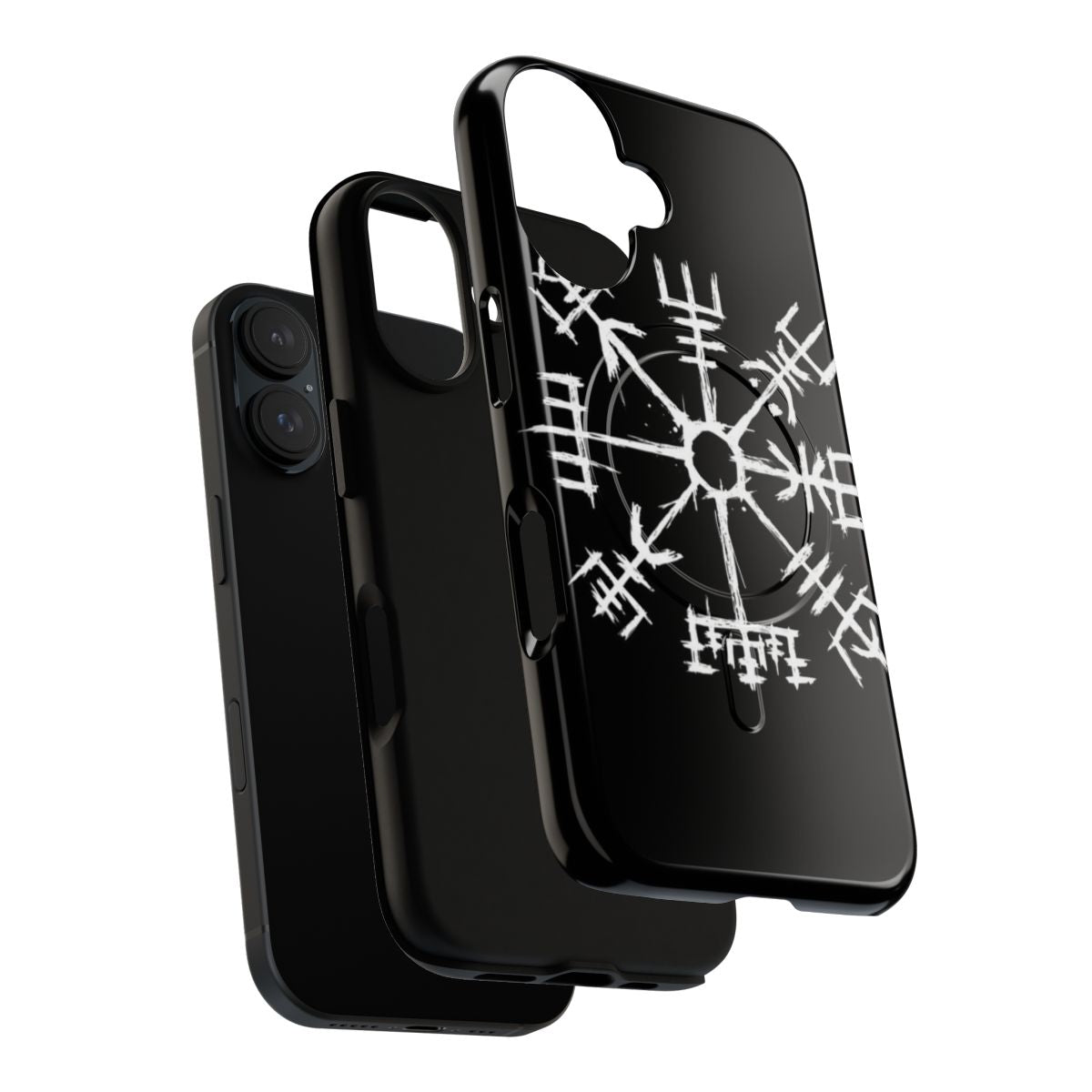 Durable phone case with Viking compass Vegvisir symbol - Layers