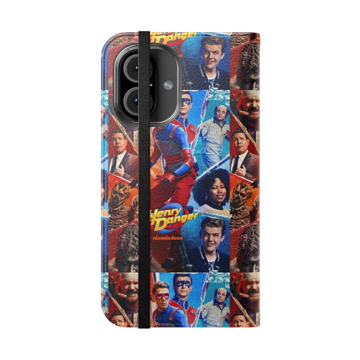 Henry Danger-inspired flip cover phone case for iPhone and Samsung - Folded Front