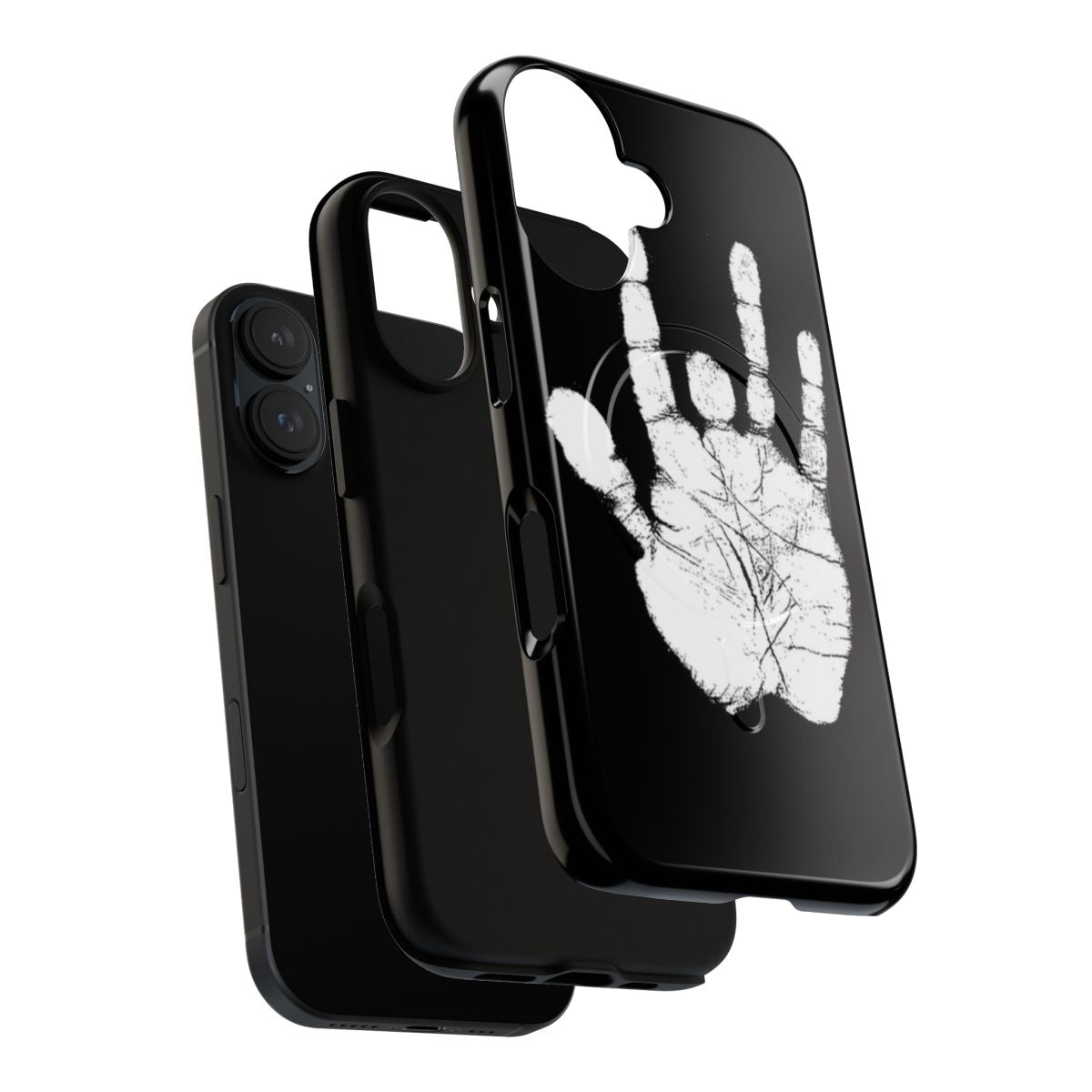 Magnetic Tough Phone Case with Jerry Hand Graphic - Layers