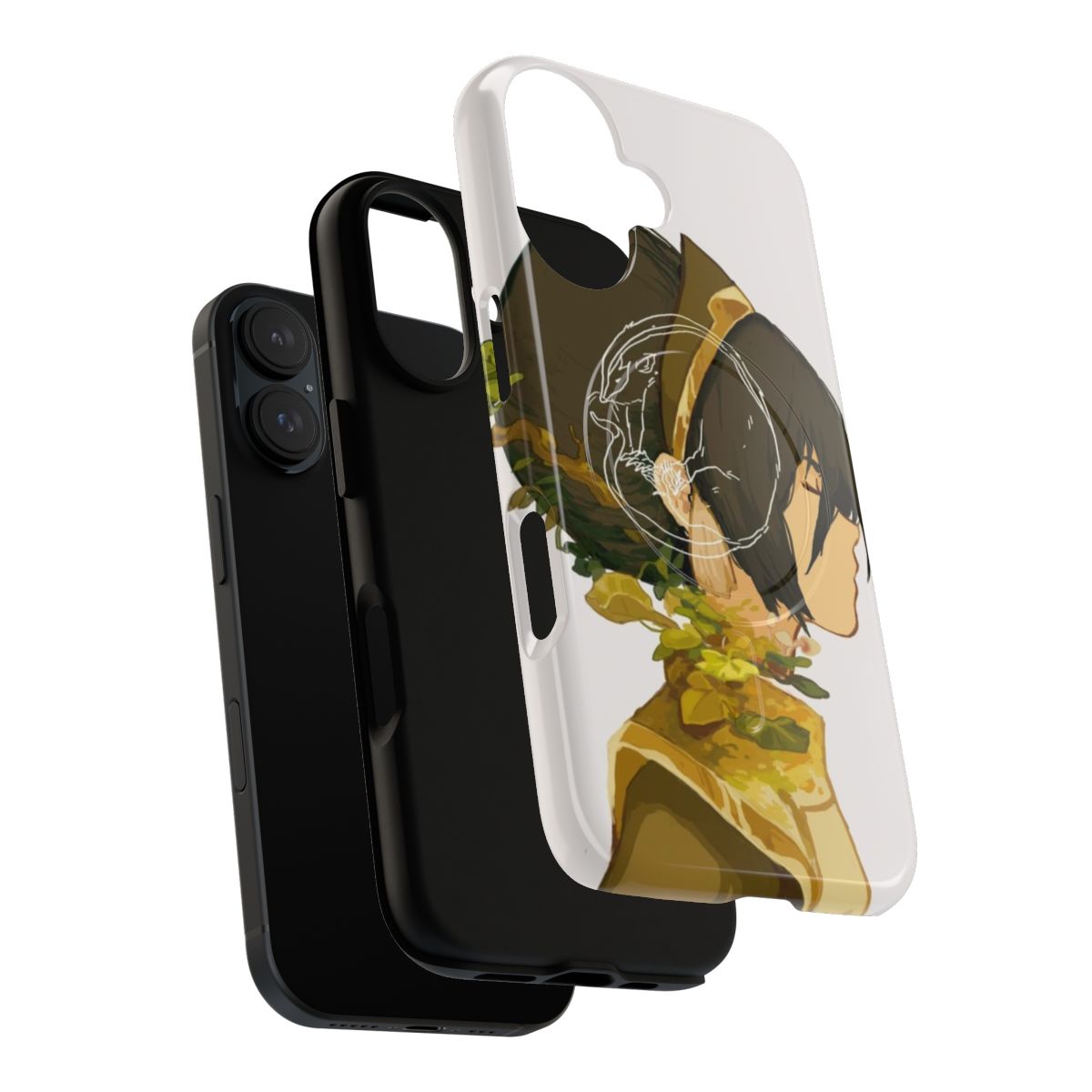 Toph Beifong-inspired magnetic tough phone case with earthbender and badger mole design - Layers