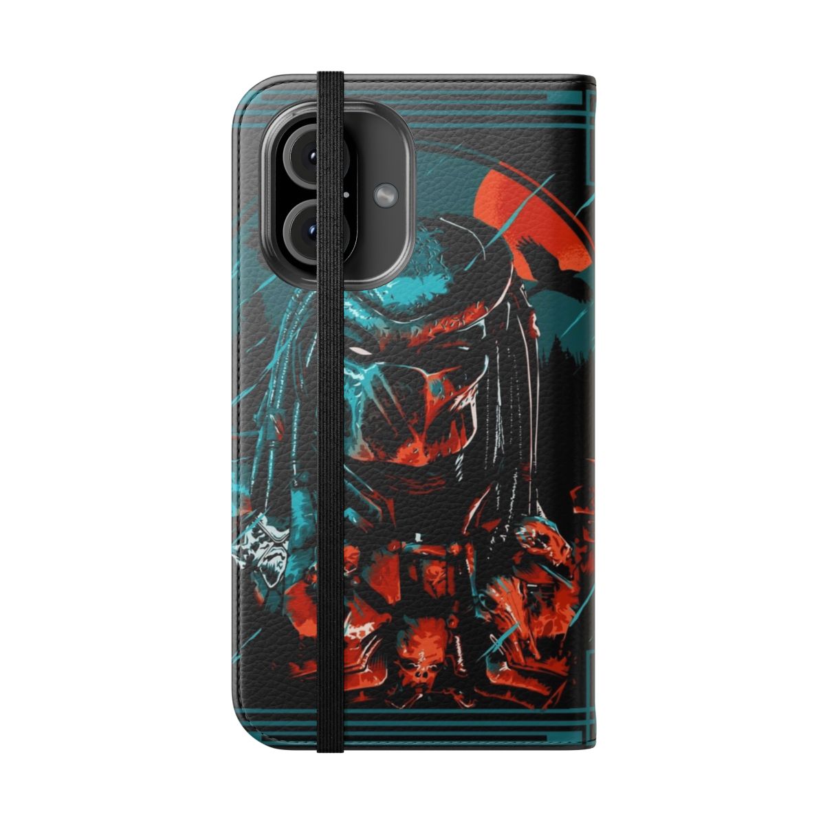 Sci-Fi Inspired Alien Predator Phone Case for Mobile Devices - Folded Front