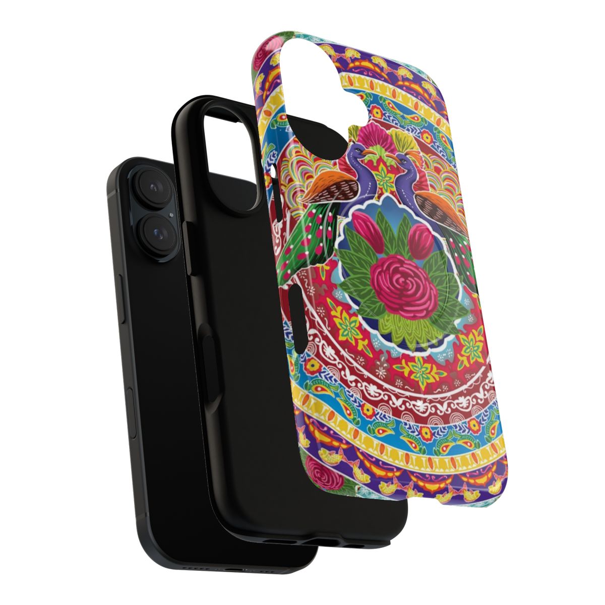 Colorful and unique Pakistani truck-inspired design on a magnetic tough phone case - Layers