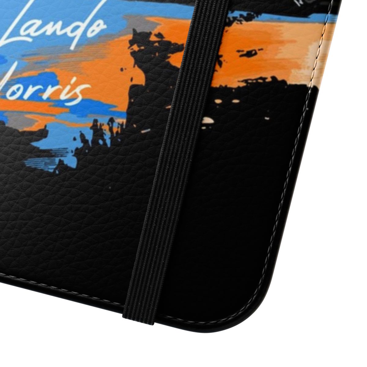 Retro Motorsport-Themed Flip Cover Phone Case with Minimalist Car Design - Close Up