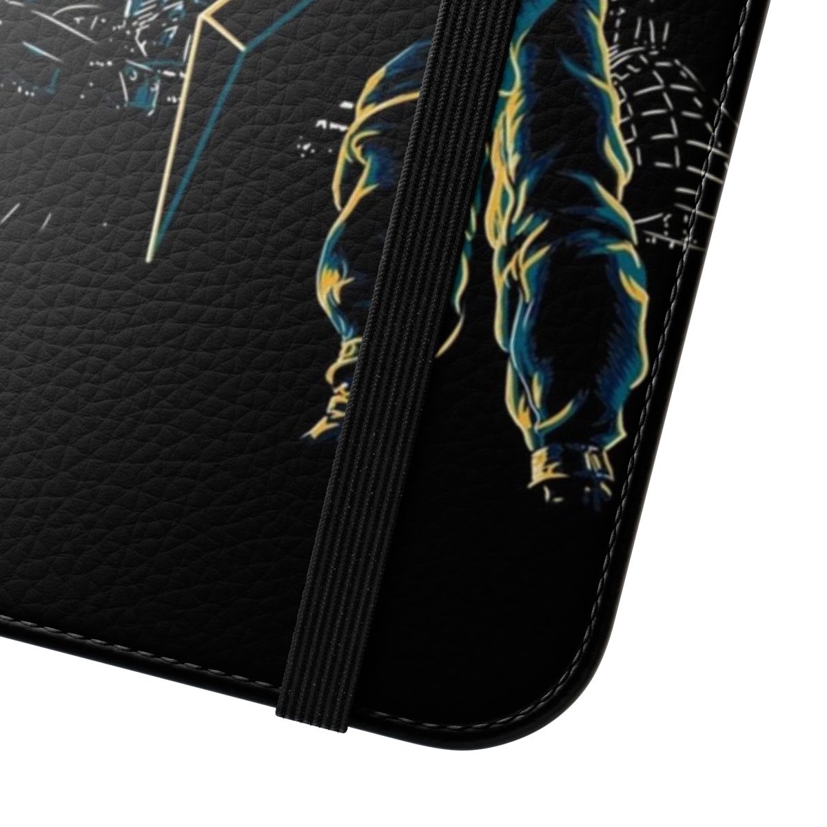 Starry Night Inspired Flip Cover Phone Case with Final Fantasy Artwork - Close Up