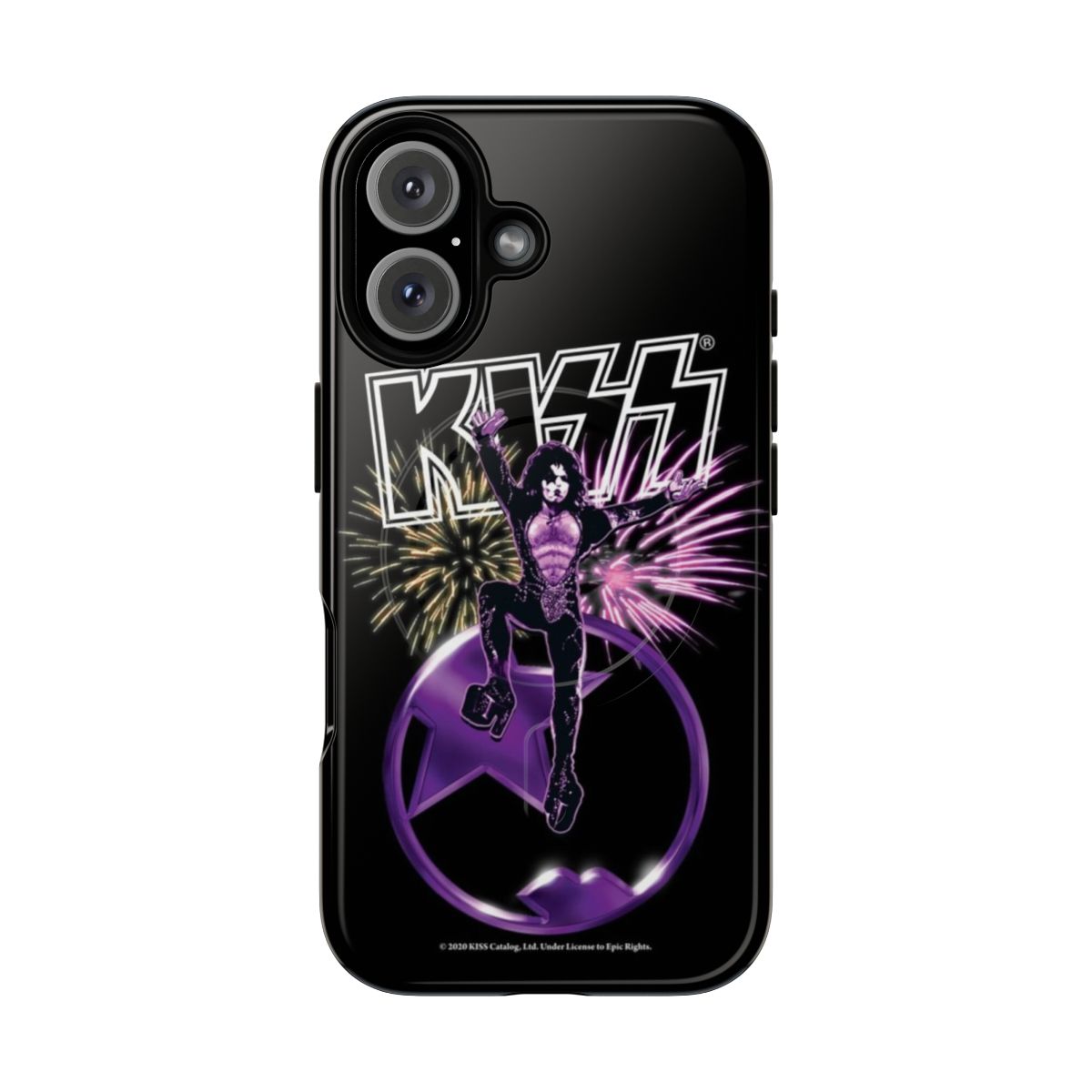 Magnetic tough phone case featuring the iconic Starchild design from the legendary rock band KISS.