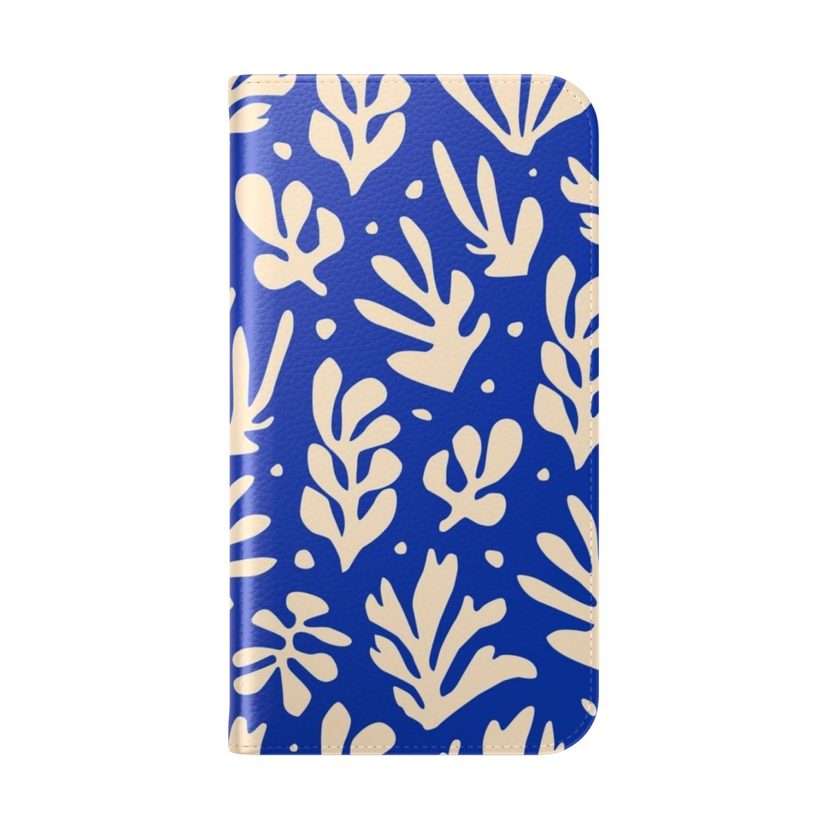 Leaves pattern phone case design inspired by the artwork of Henri Matisse - Folded Back