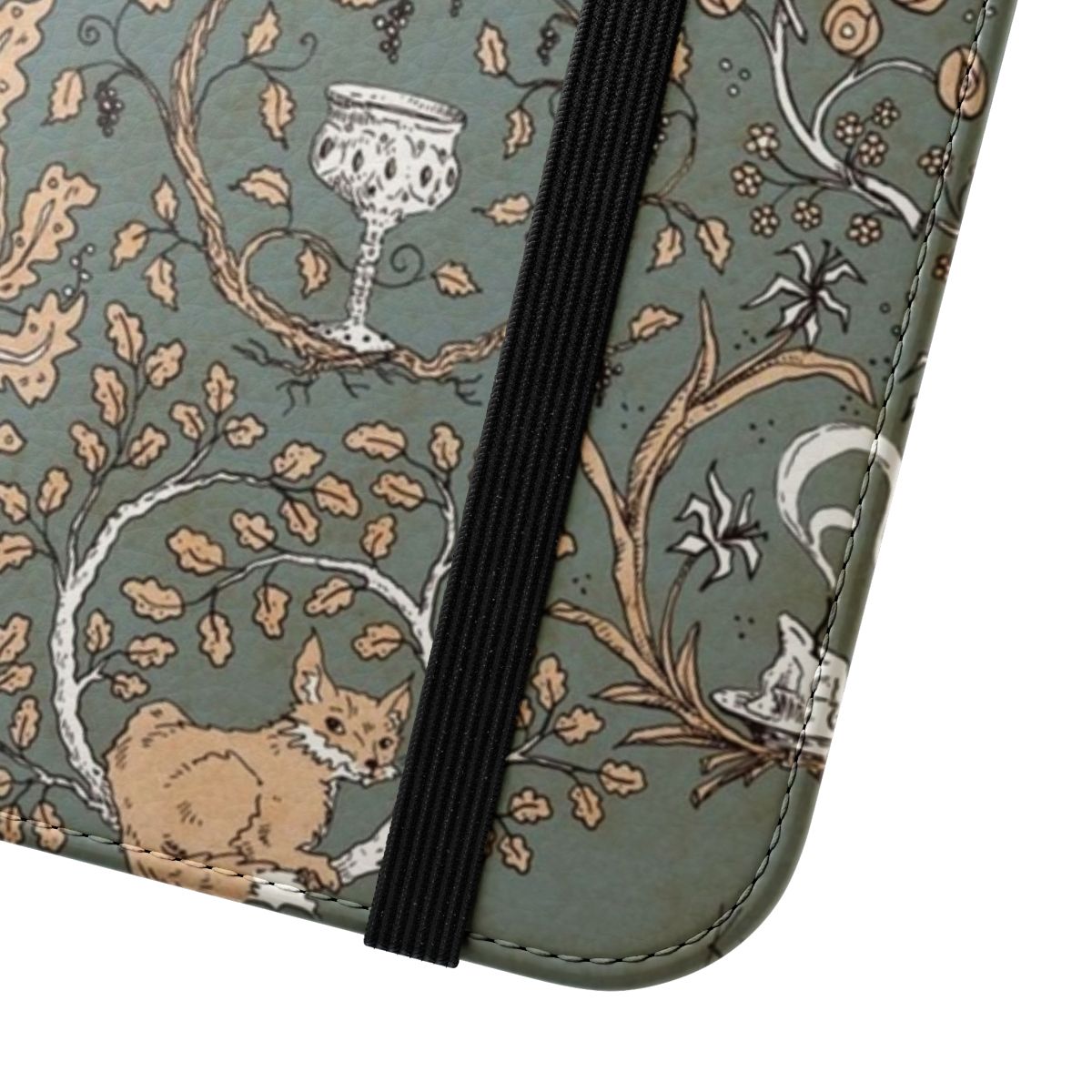 Enchanting fairy tale-inspired phone case with moon, stars, and mysterious elements - Close Up