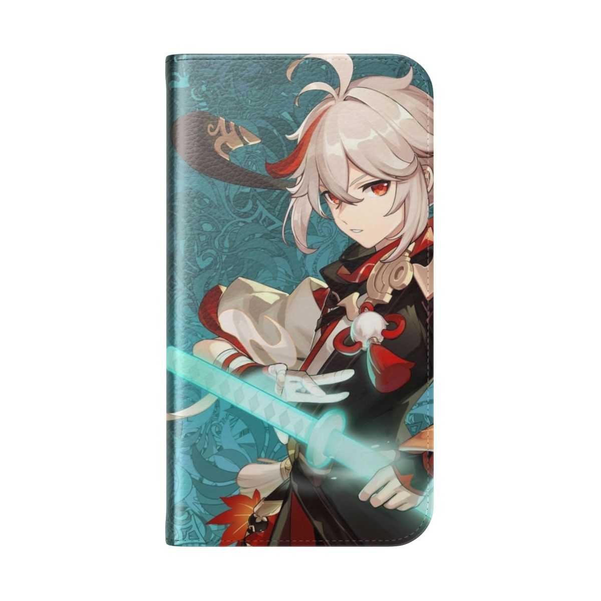 Anime-style phone case featuring Kaedehara Kazuha, a character from the popular game Genshin Impact - Folded Back