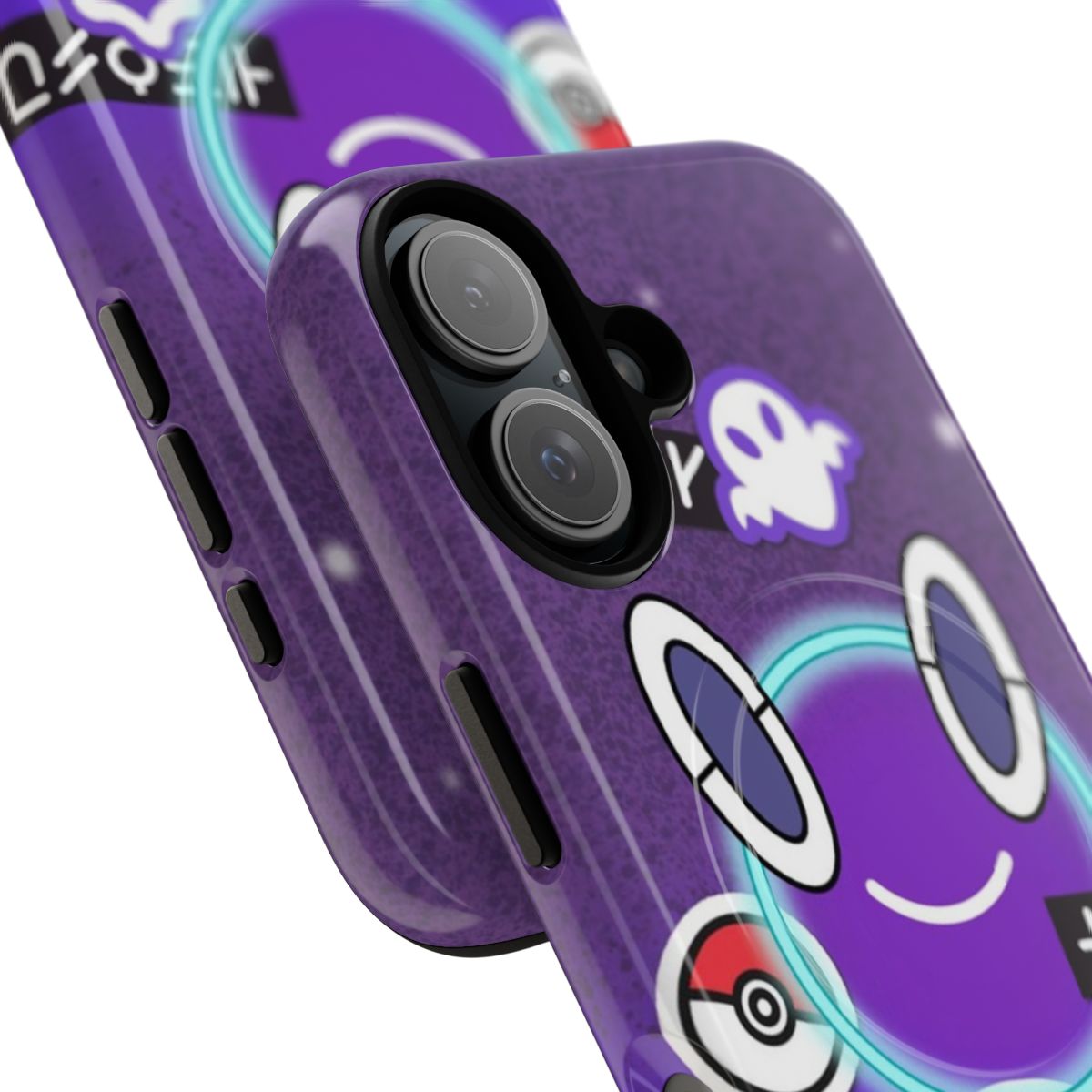 Rotom-inspired ghost type magnetic tough phone case with Pokémon design - Detail