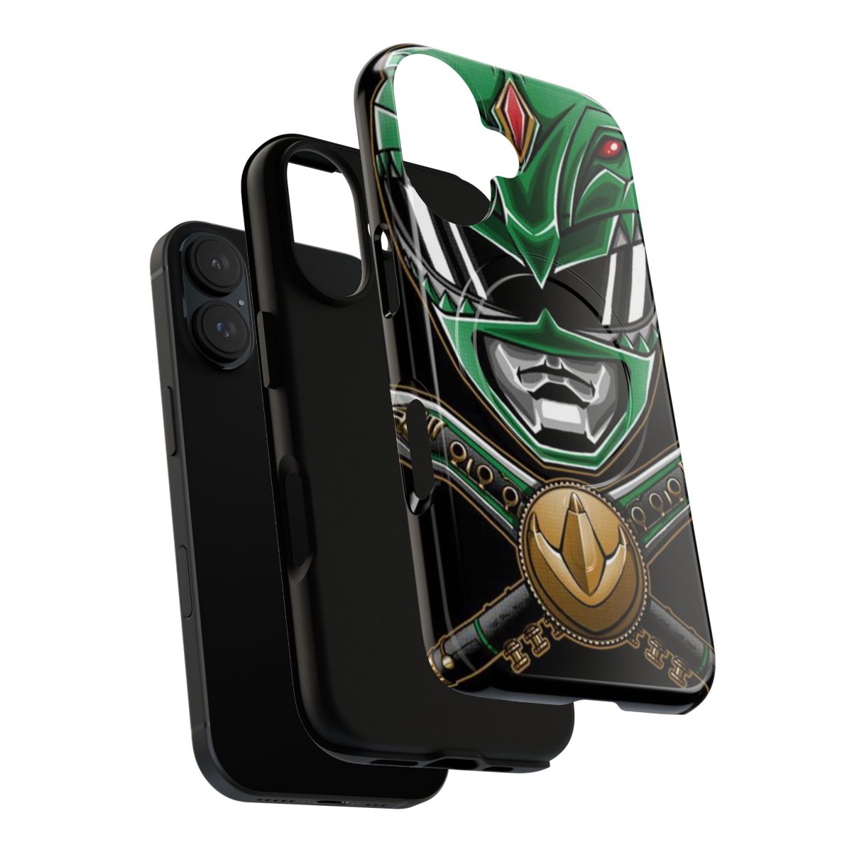 Magnetic tough phone case featuring the iconic power rangers green ranger design - Layers