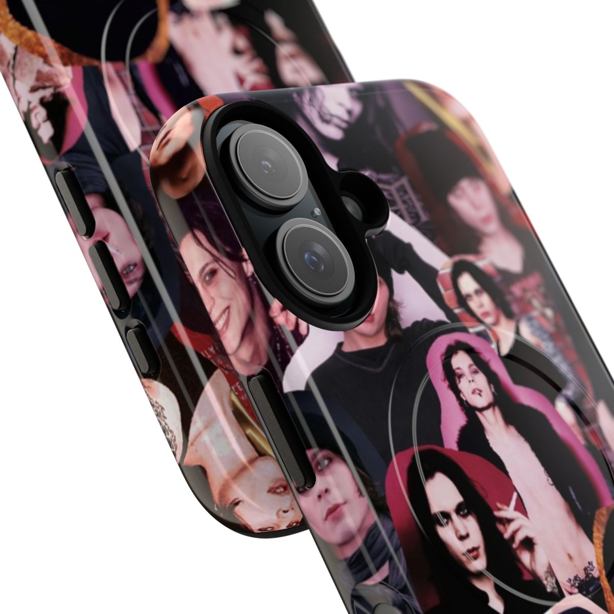 Ville Valo inspired collage phone case featuring the HIM frontman - Detail