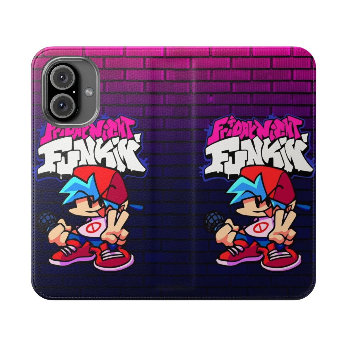 A vibrant and protective phone case featuring the beloved character Boyfriend from the popular game Friday Night Funkin'.