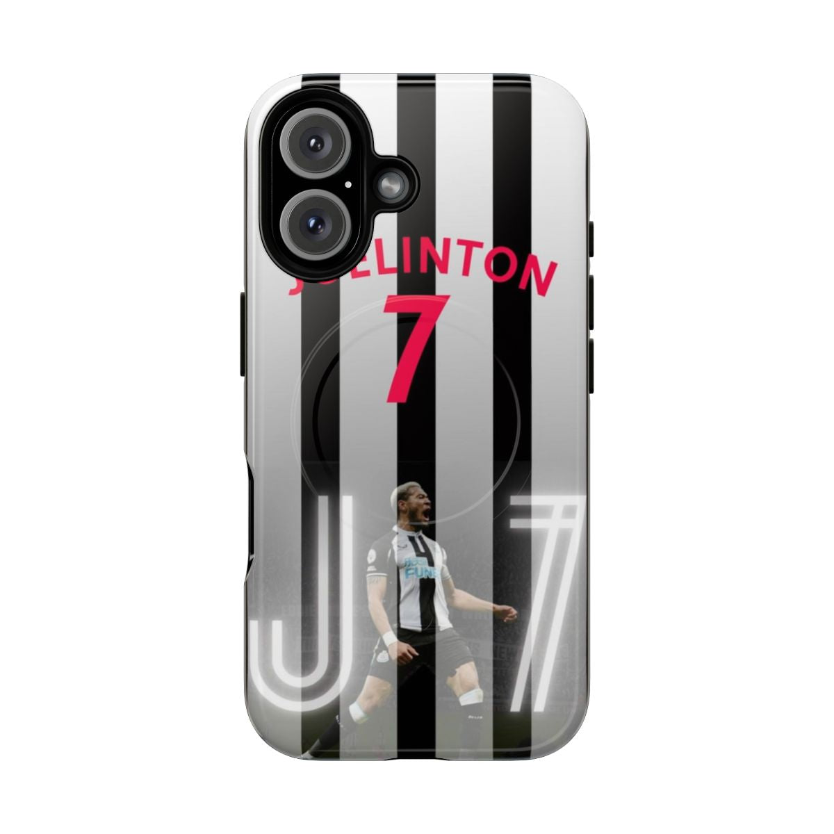 Newcastle United football fan phone case with Joelinton design