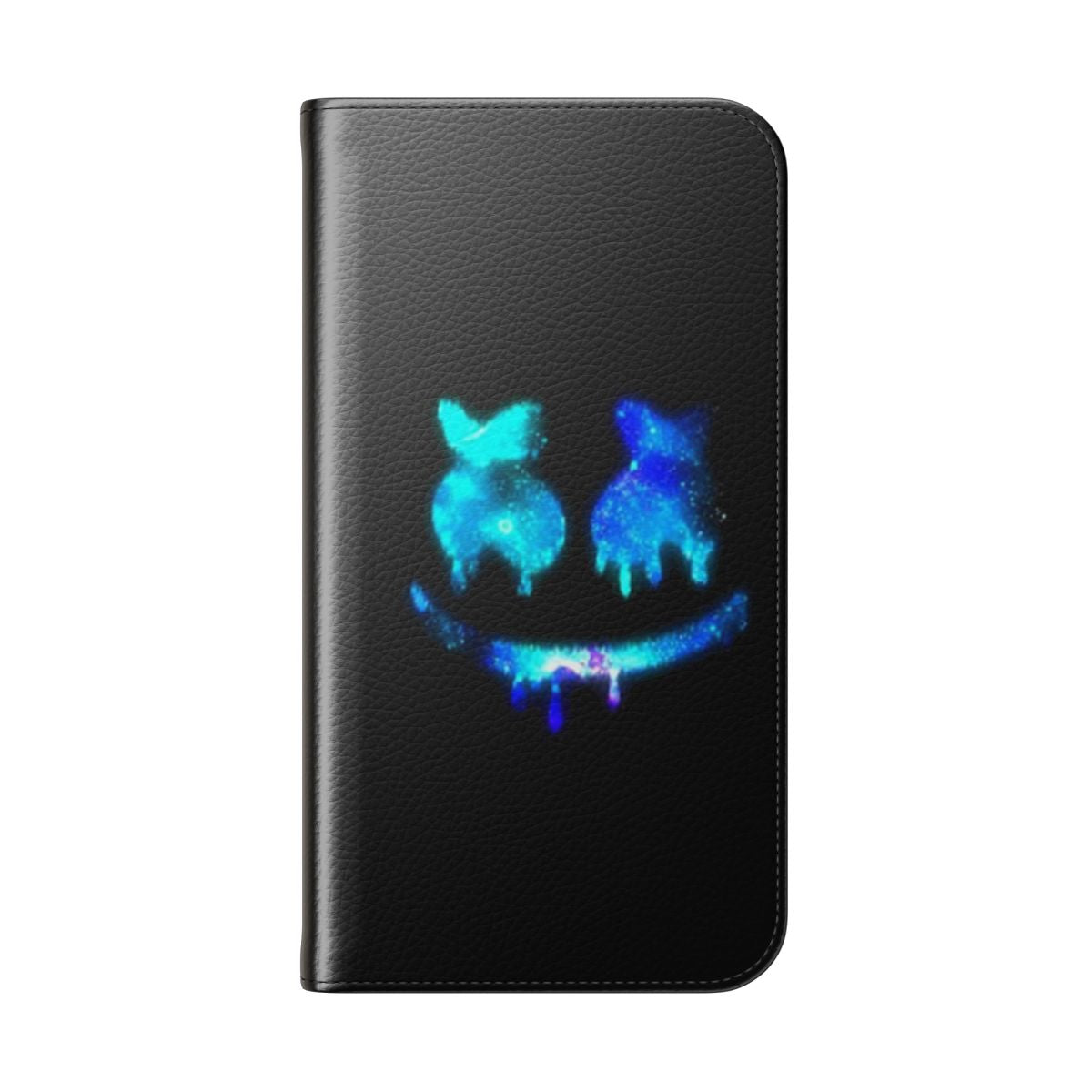 Marshmallow Cute Galaxy Design Flip Cover Phone Case - Folded Back