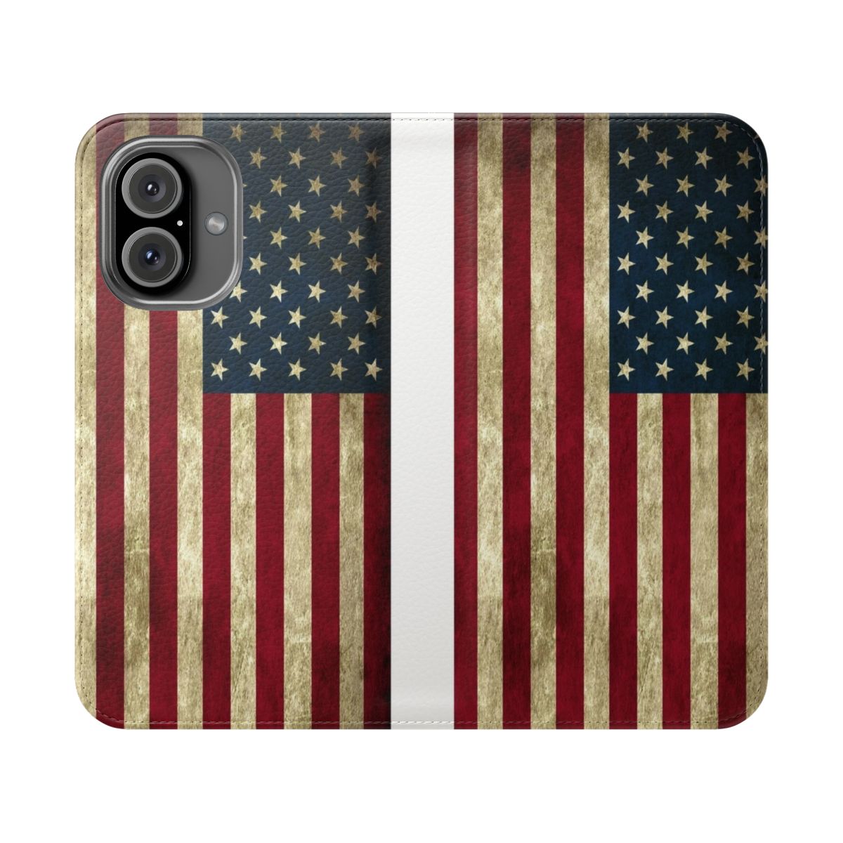 Patriotic American flag design flip phone case