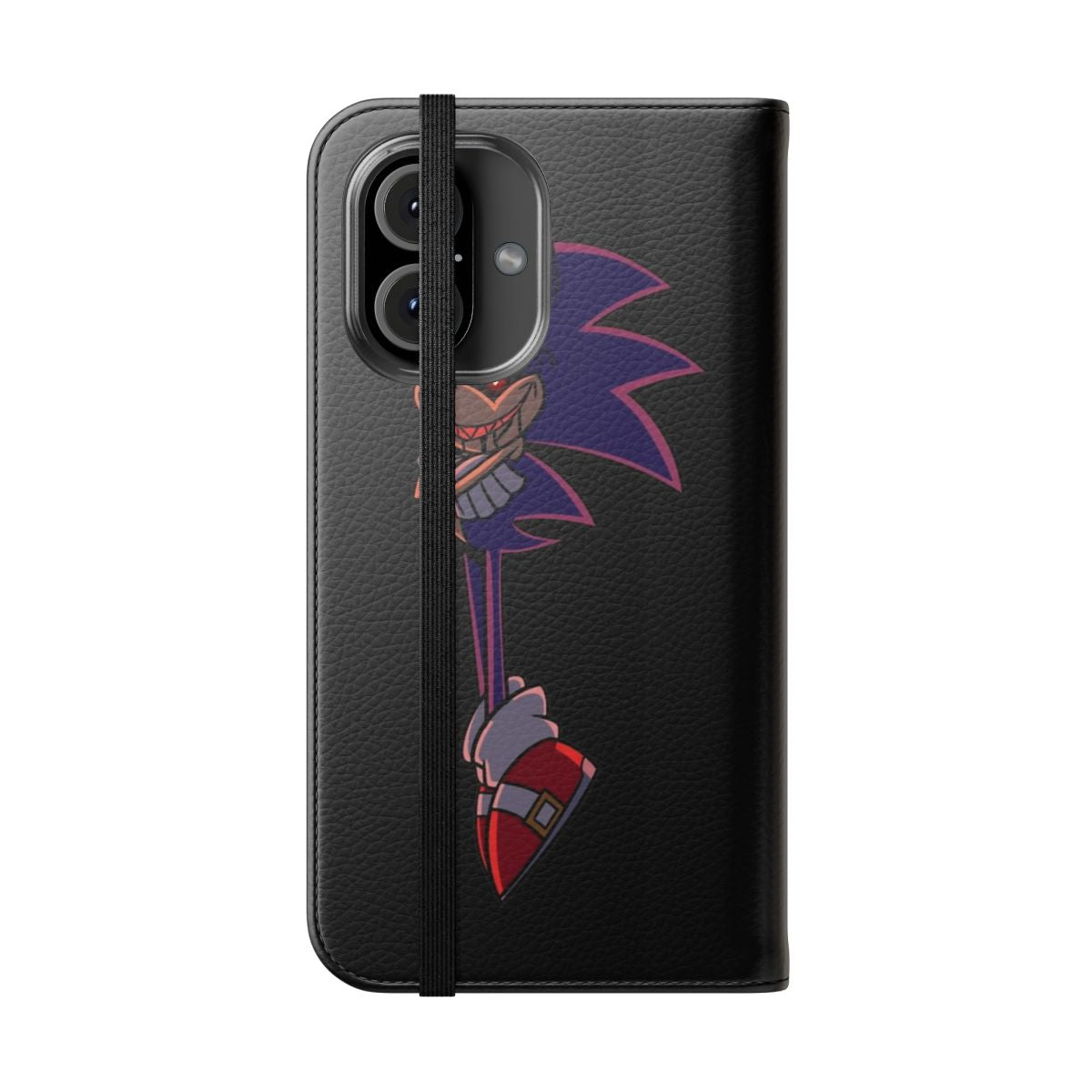 Sonic.EXE horror-themed flip cover phone case - Folded Front