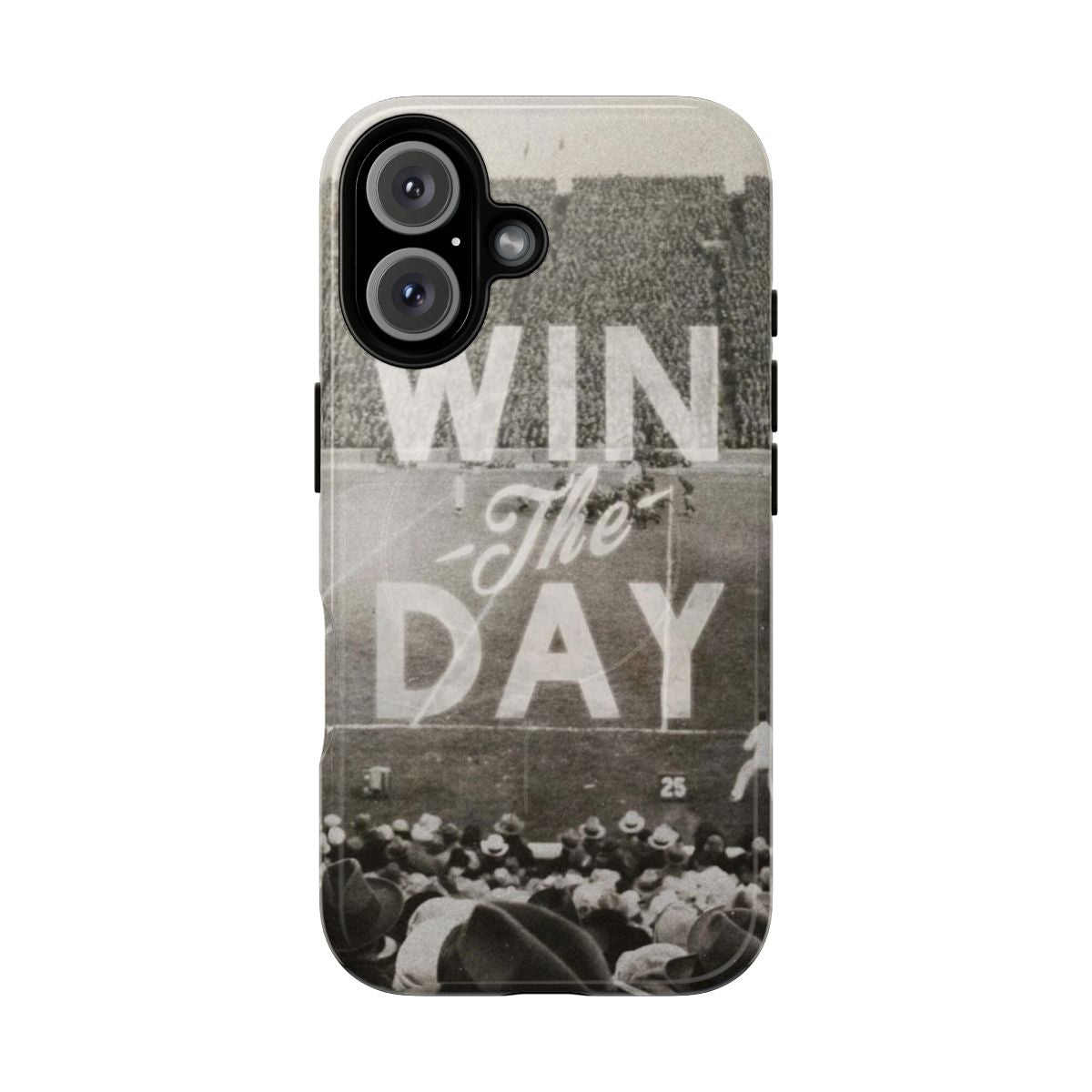 Magnetic Tough Phone Case with a Vintage Win the Day Graphic