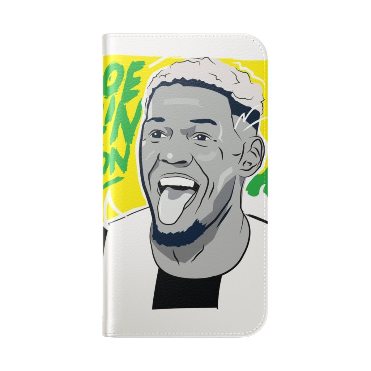 Illustration of Newcastle United player Joelinton on a phone case - Folded Back