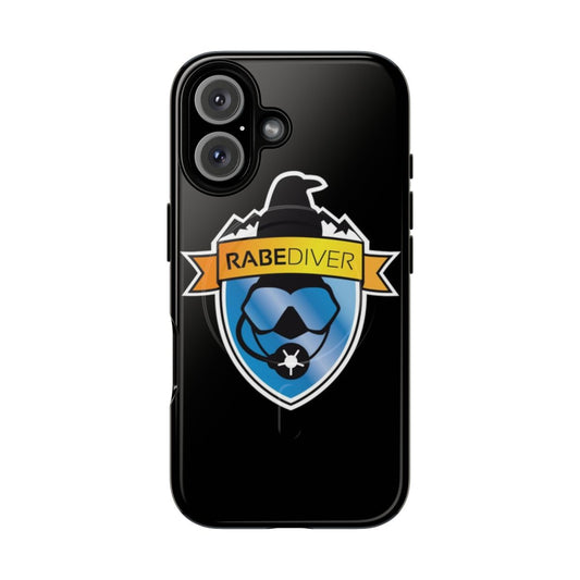 Magnetic phone case with Rabediver dive logo