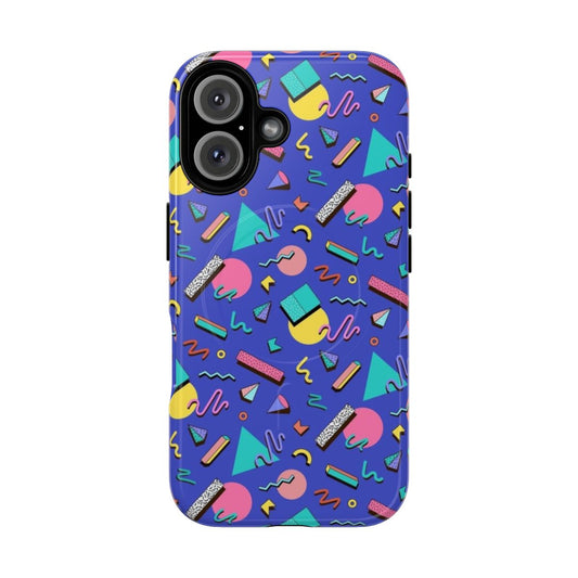 Vibrant retro pattern phone case with magnetic closure and tough construction