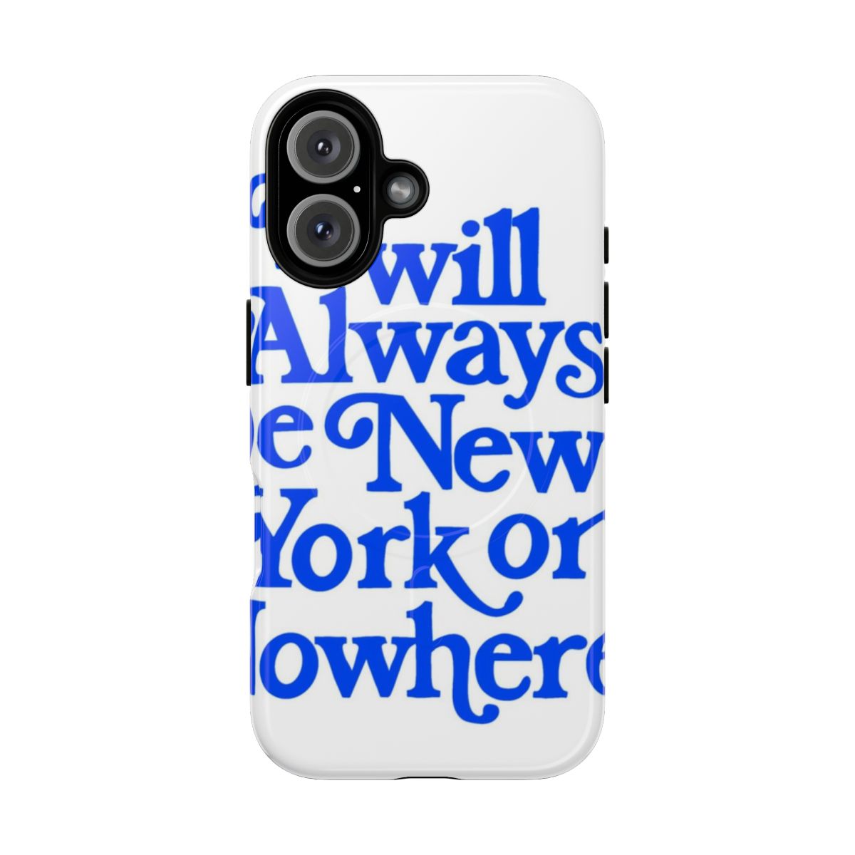 A magnetic tough phone case featuring the New York City skyline design