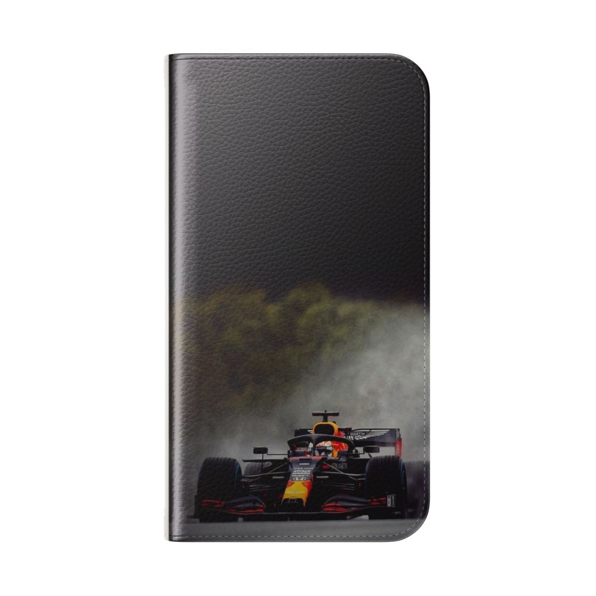 Max Verstappen Formula 1 phone case with sleek, protective flip cover design - Folded Back