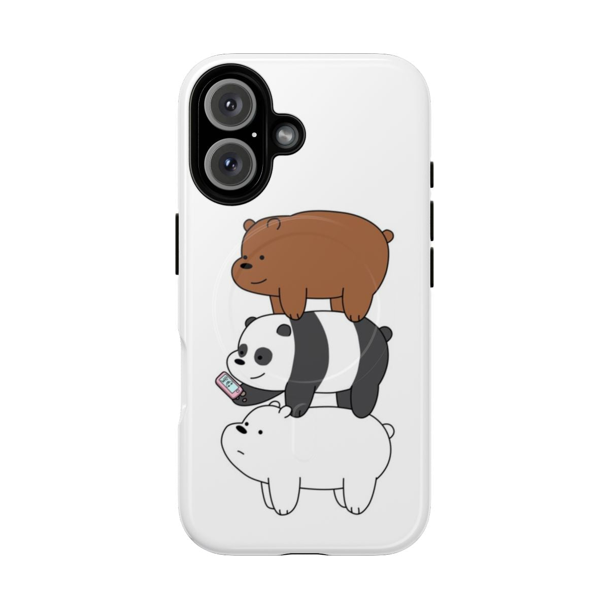 We Bare Bears Grizzly, Panda, and Ice Bear Themed Protective Magnetic Phone Case