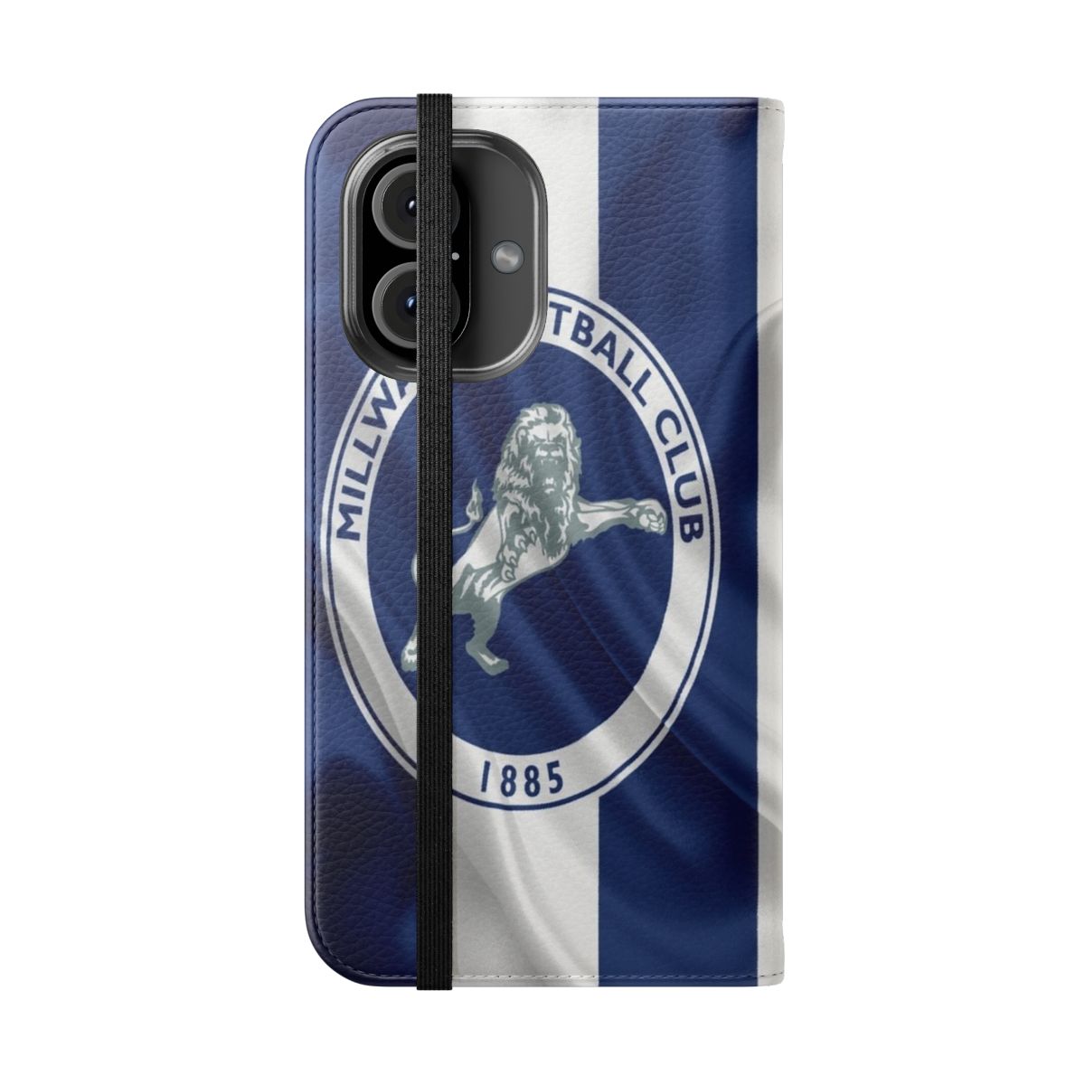 Millwall-inspired phone case with a soccer/football club design - Folded Front