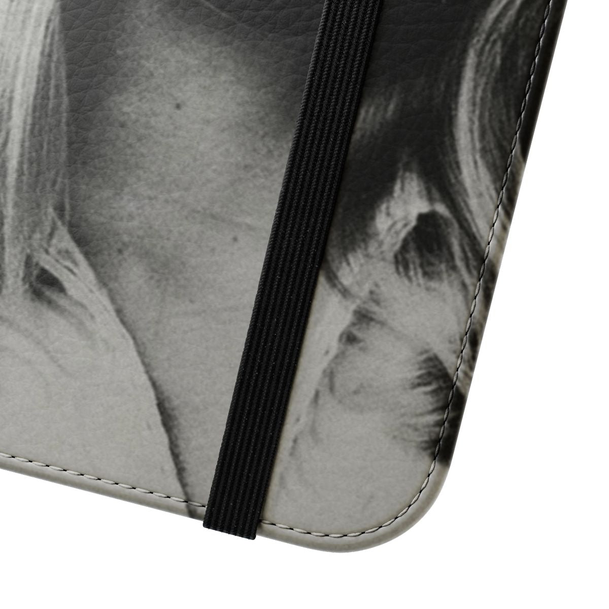 Surreal and creepy phone case cover featuring an unsettling vintage-style collage design with eyes and a woman's face. - Close Up