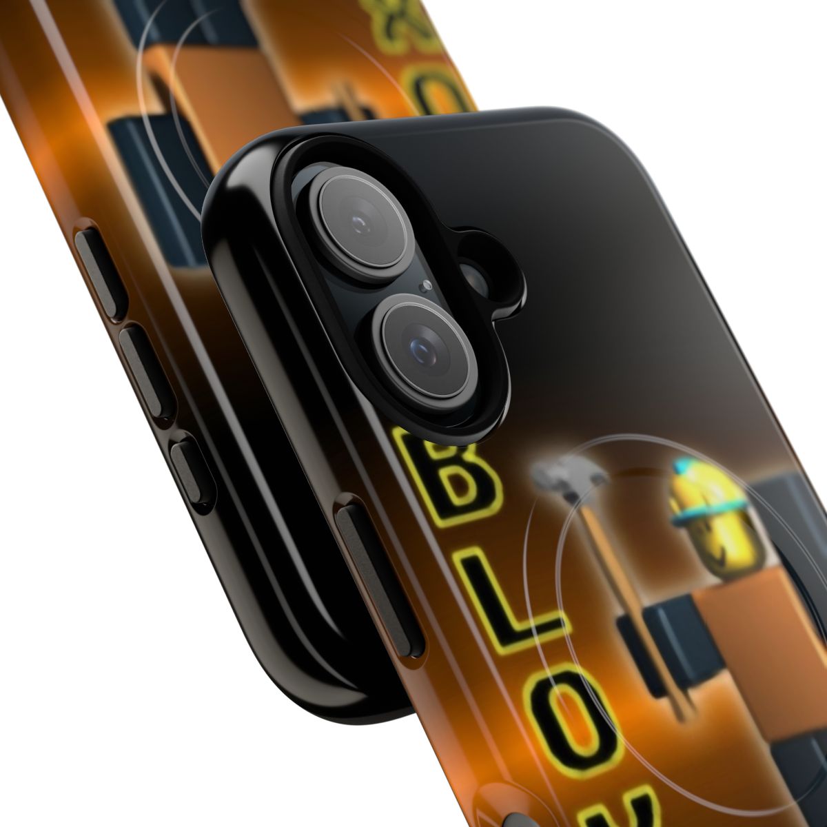 Roblox-inspired Bloxy Cola phone case with magnetic closure and tough protection - Detail