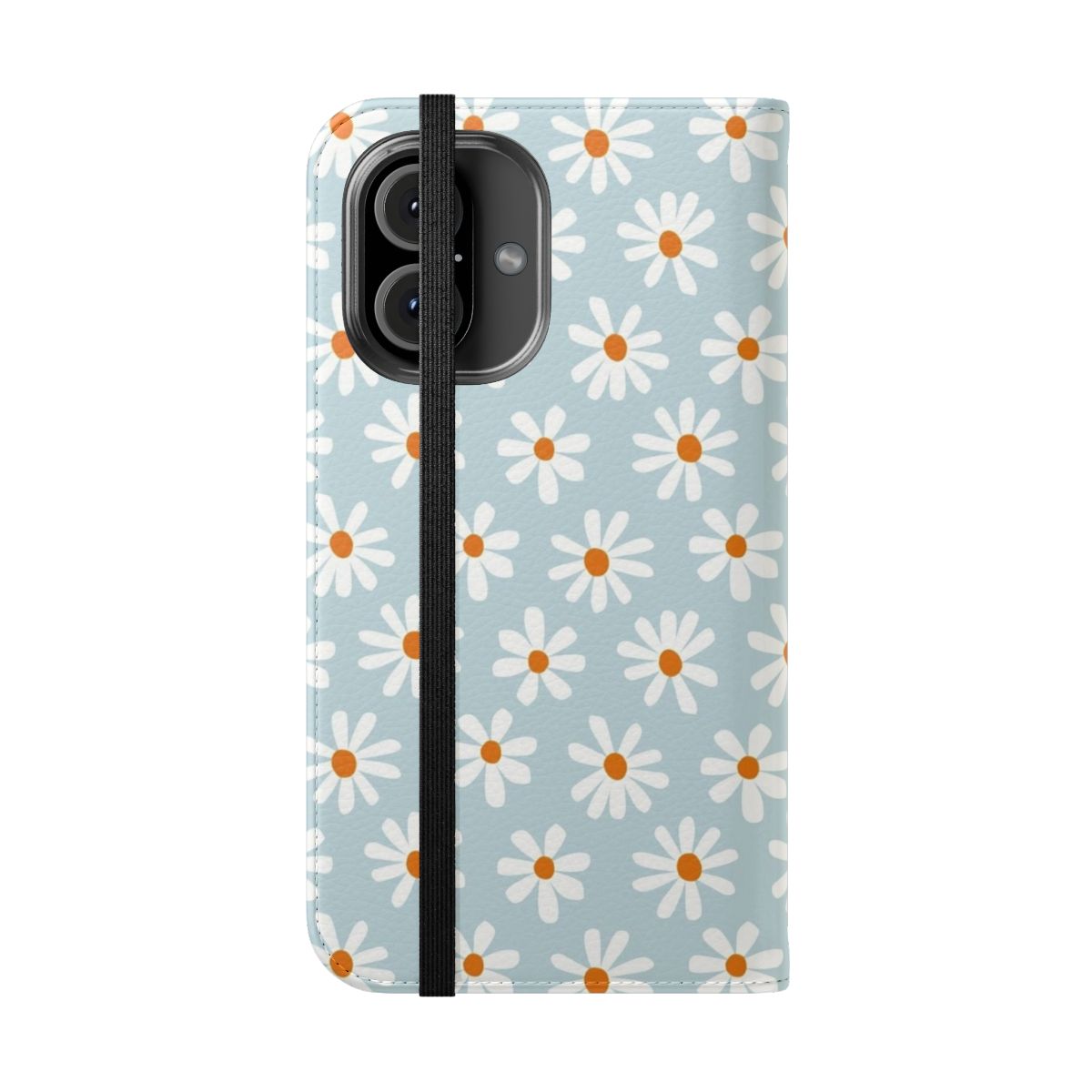 Vibrant daisy floral pattern on a phone case cover - Folded Front