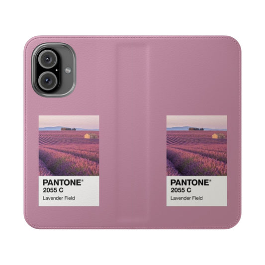 Lavender field floral pattern on a phone case