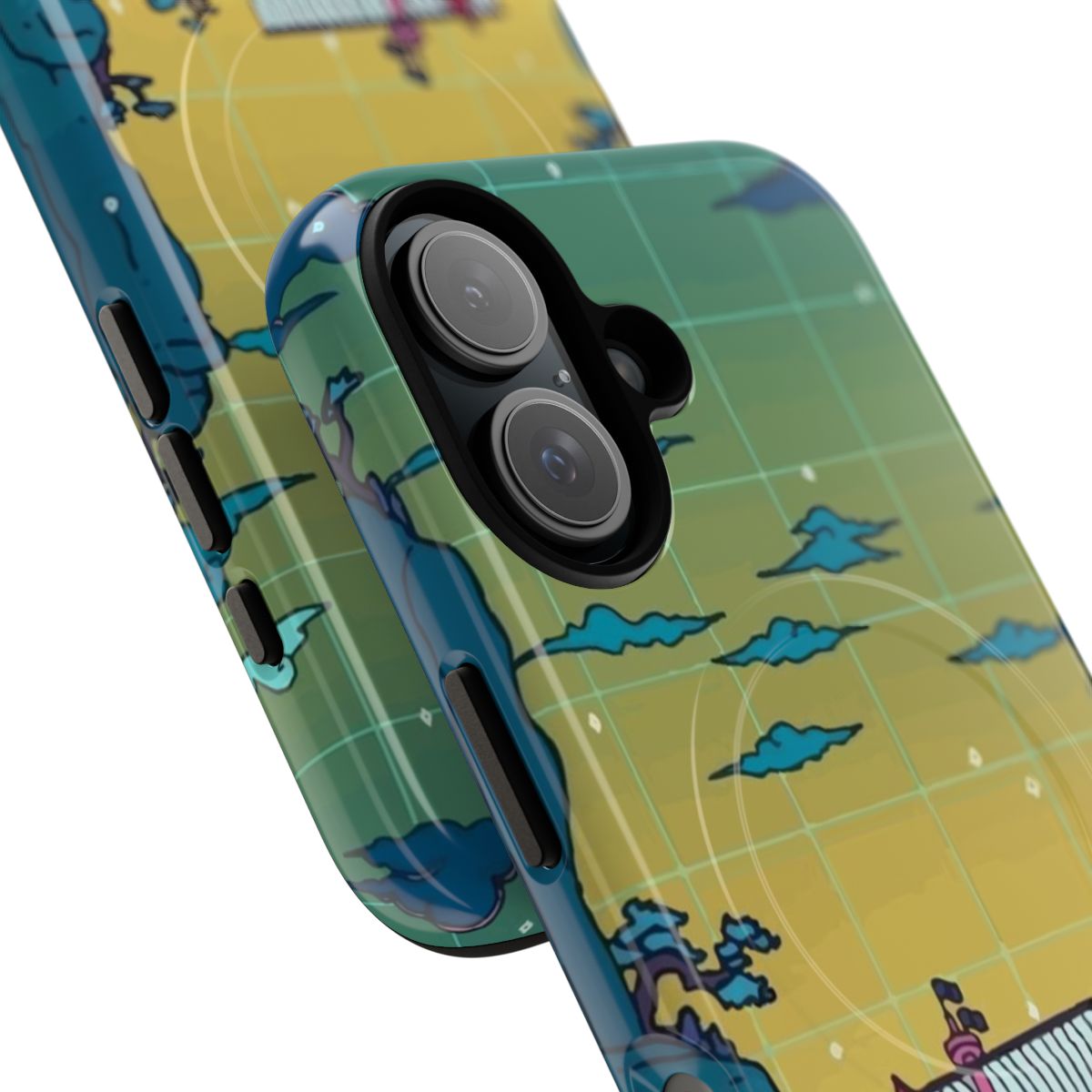 Retro Futurism-Inspired One Piece Magnetic Tough Phone Case - Detail