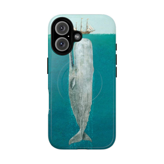 Detailed digital illustration of a whale on a protective mobile phone case