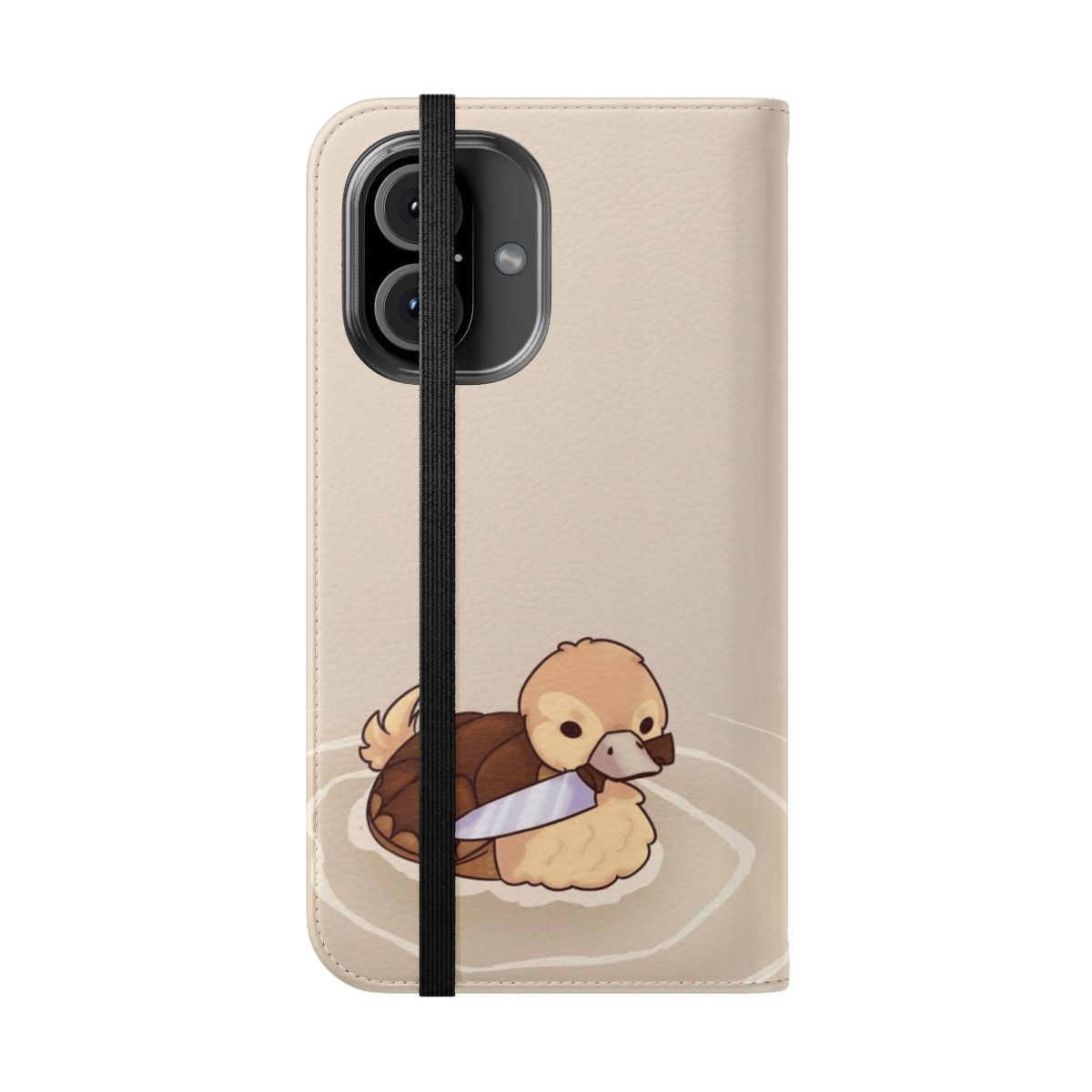 Turtleduck-inspired phone case with a cute design - Folded Front