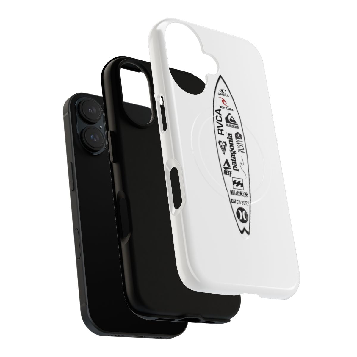 Surf-themed magnetic protective phone case - Layers