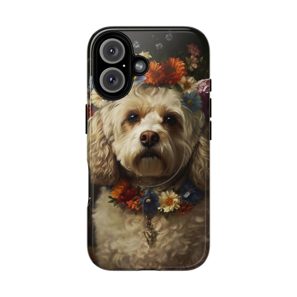 Cockapoo dog portrait on a durable magnetic phone case